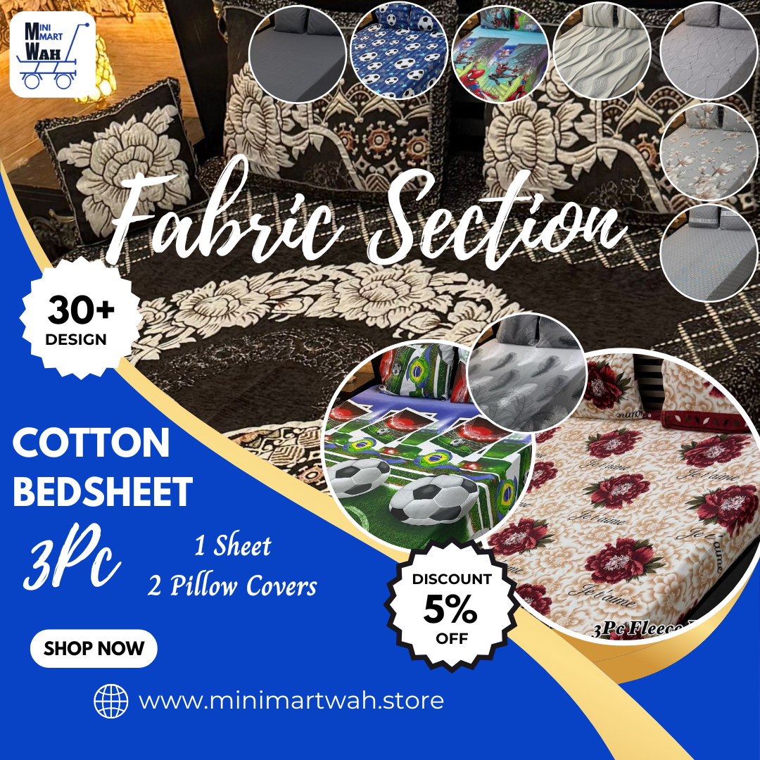 Luxury Export Cotton King Size 3-Piece Bedspread Set