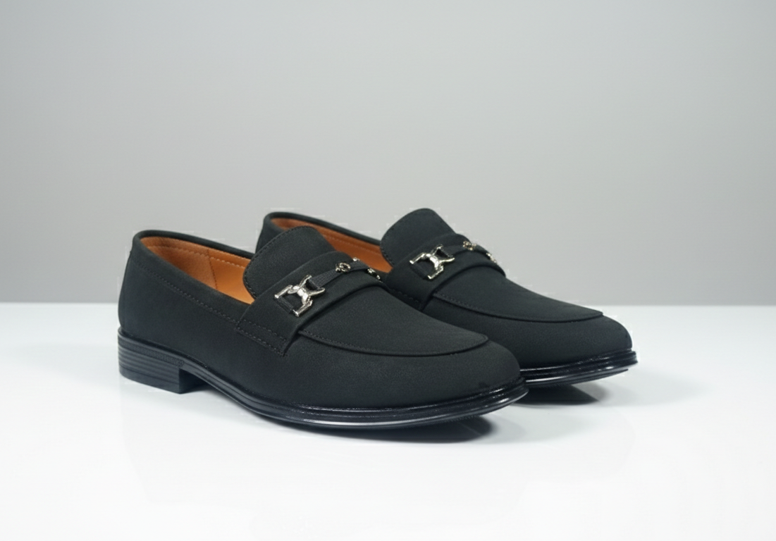 AZK Premium Black Formal Loafers for Men