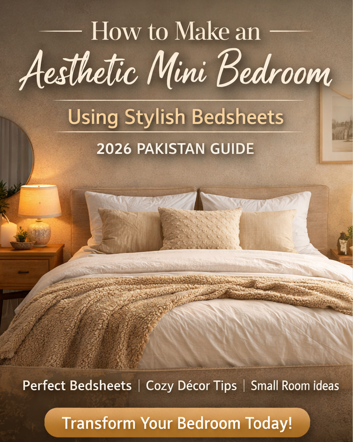How to Make an Aesthetic Mini Bedroom Using Stylish Bedsheets – 2026 Pakistan Guide